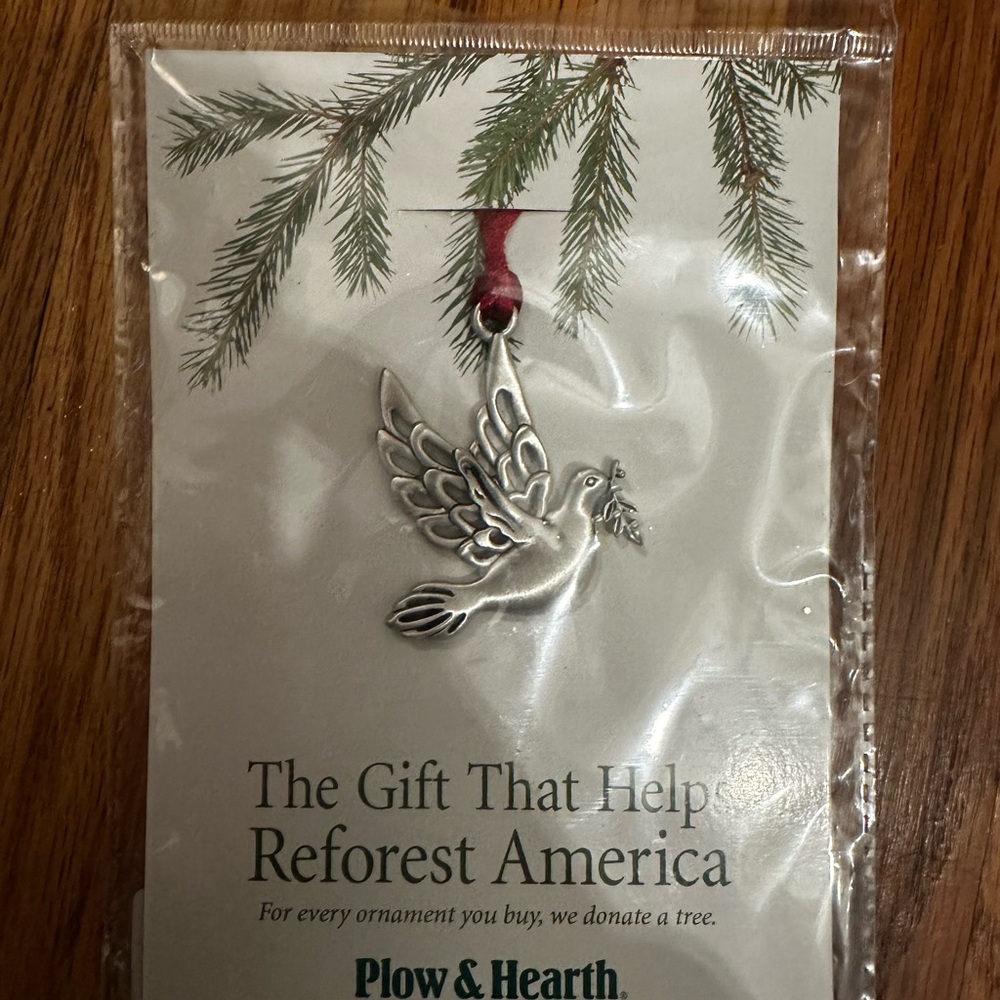 Silver Dove Ornament
